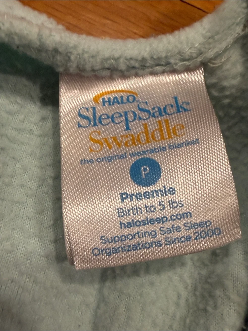 Halo green  boys  sleepsack swaddle size preemie. Birth to 5 lbs .